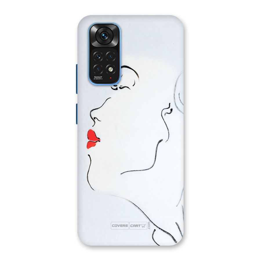 Girl in Red Lipstick Back Case for Redmi Note 11S