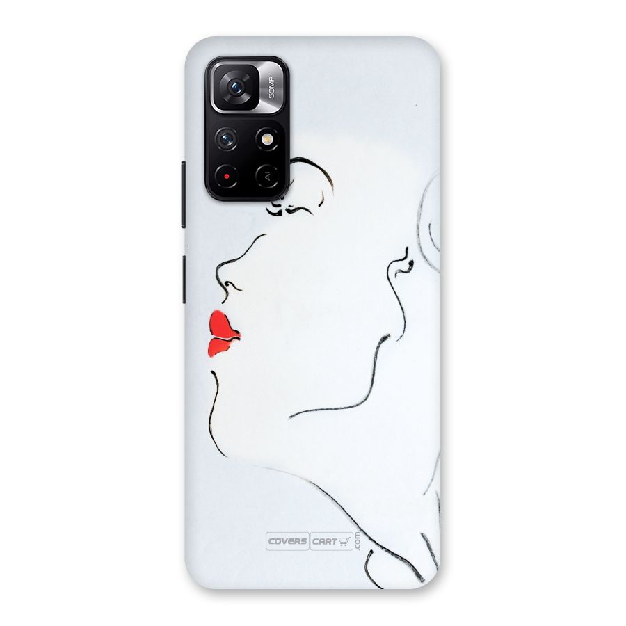 Girl in Red Lipstick Back Case for Redmi Note 11T 5G