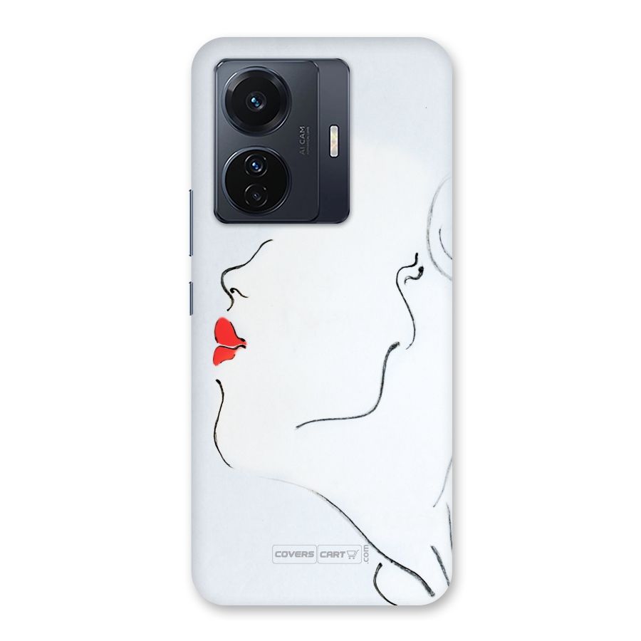 Girl in Red Lipstick Back Case for Vivo T1 Pro
