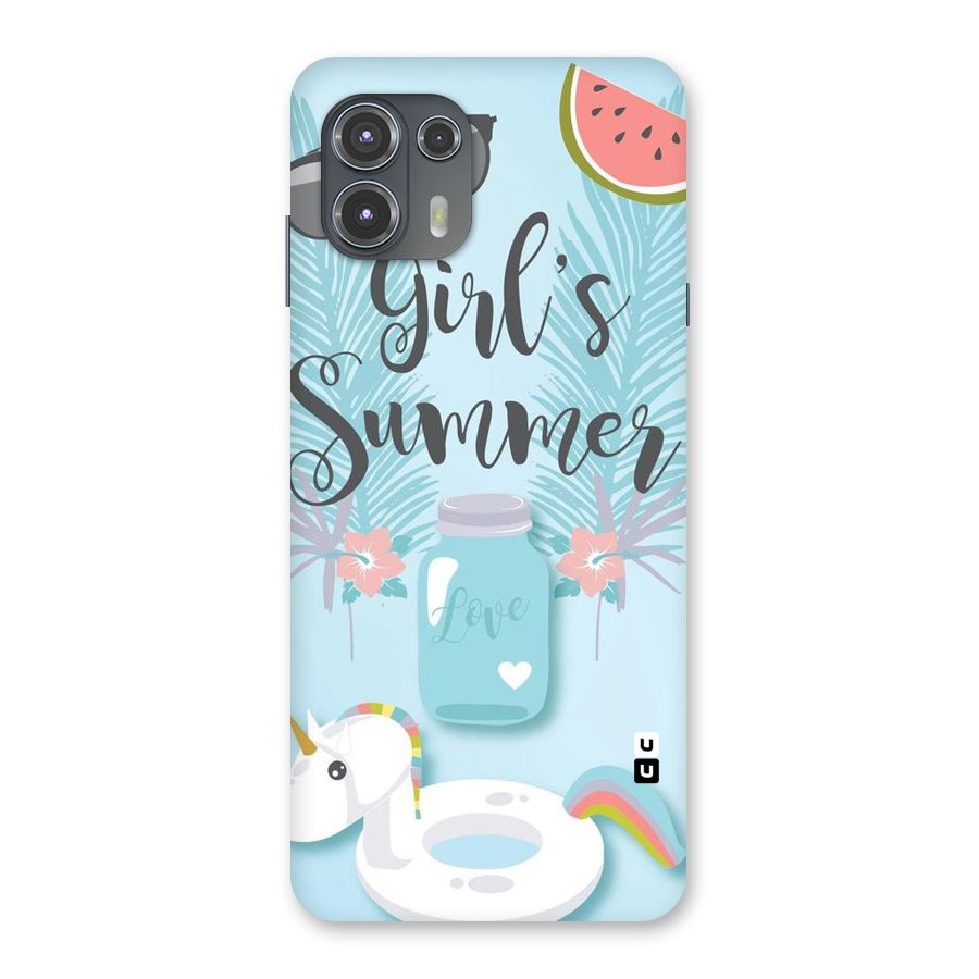 Girls Summer Back Case for Motorola Edge 20 Fusion