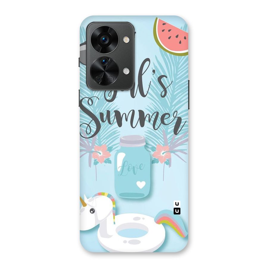 Girls Summer Back Case for OnePlus Nord 2T