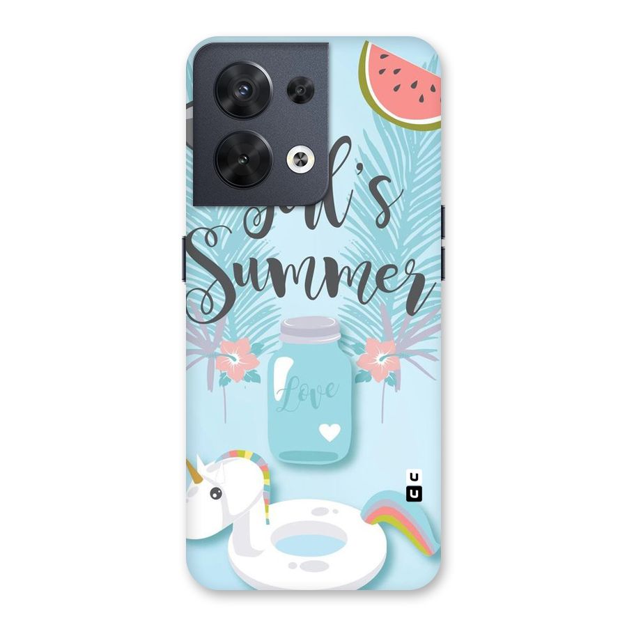 Girls Summer Back Case for Oppo Reno8 5G