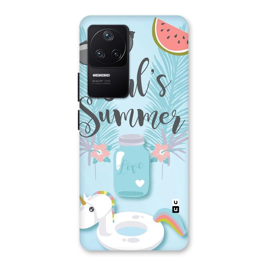 Girls Summer Back Case for Poco F4 5G