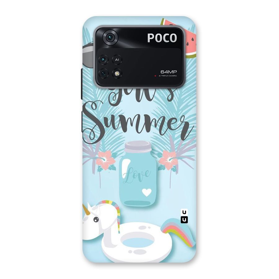 Girls Summer Back Case for Poco M4 Pro 4G