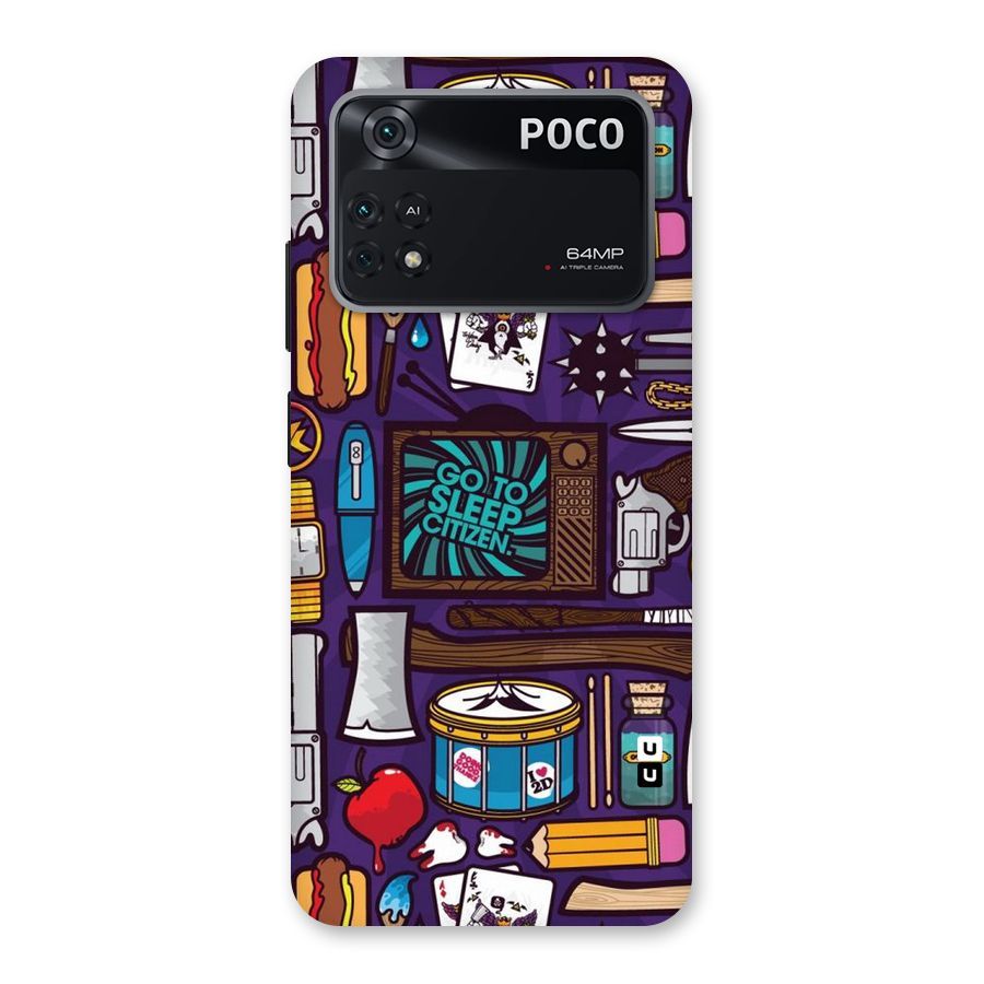 Go To Sleep Back Case for Poco M4 Pro 4G