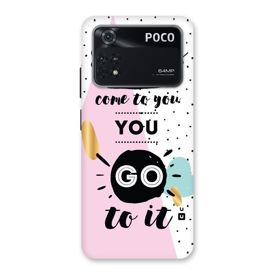 Go To Success Back Case for Poco M4 Pro 4G