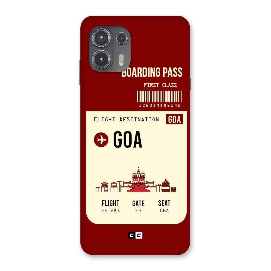 Goa Boarding Pass Back Case for Motorola Edge 20 Fusion