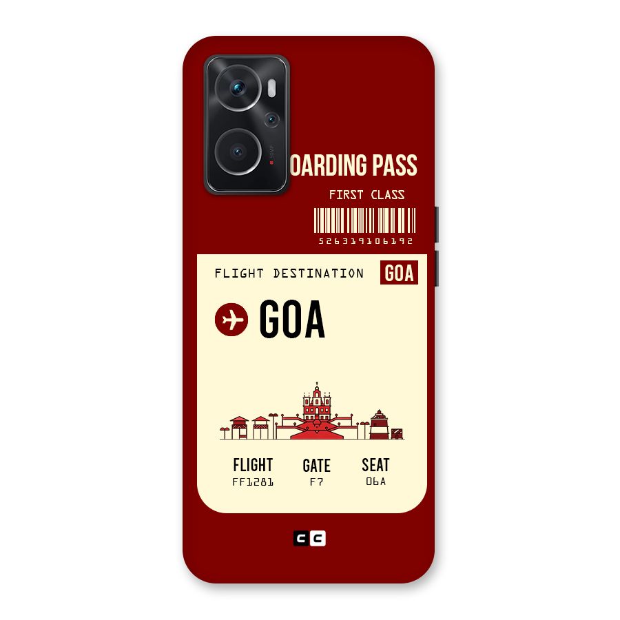 Goa Boarding Pass Back Case for Oppo K10 4G
