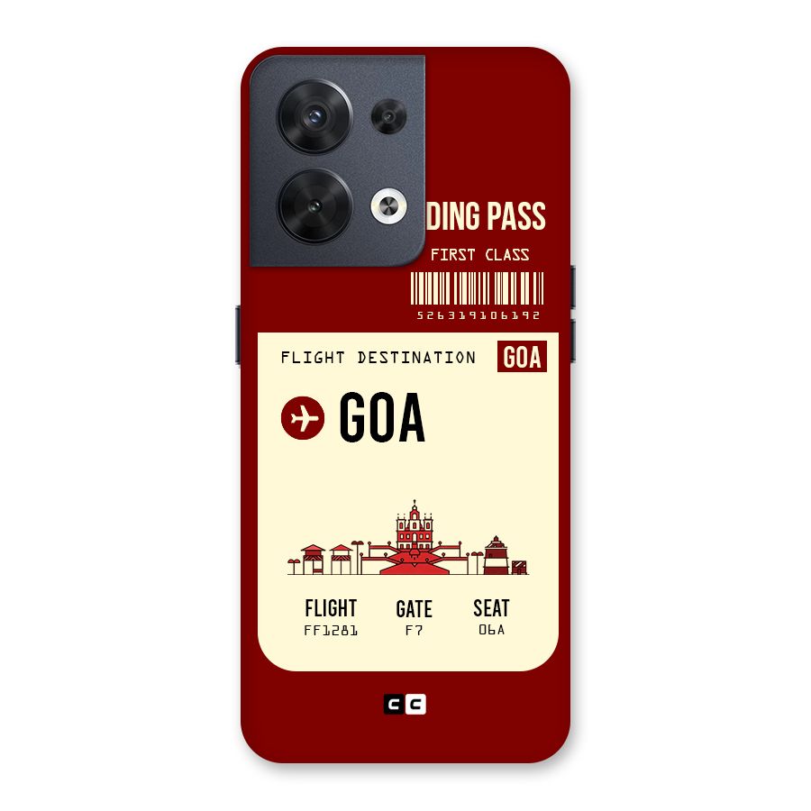 Goa Boarding Pass Back Case for Oppo Reno8 5G
