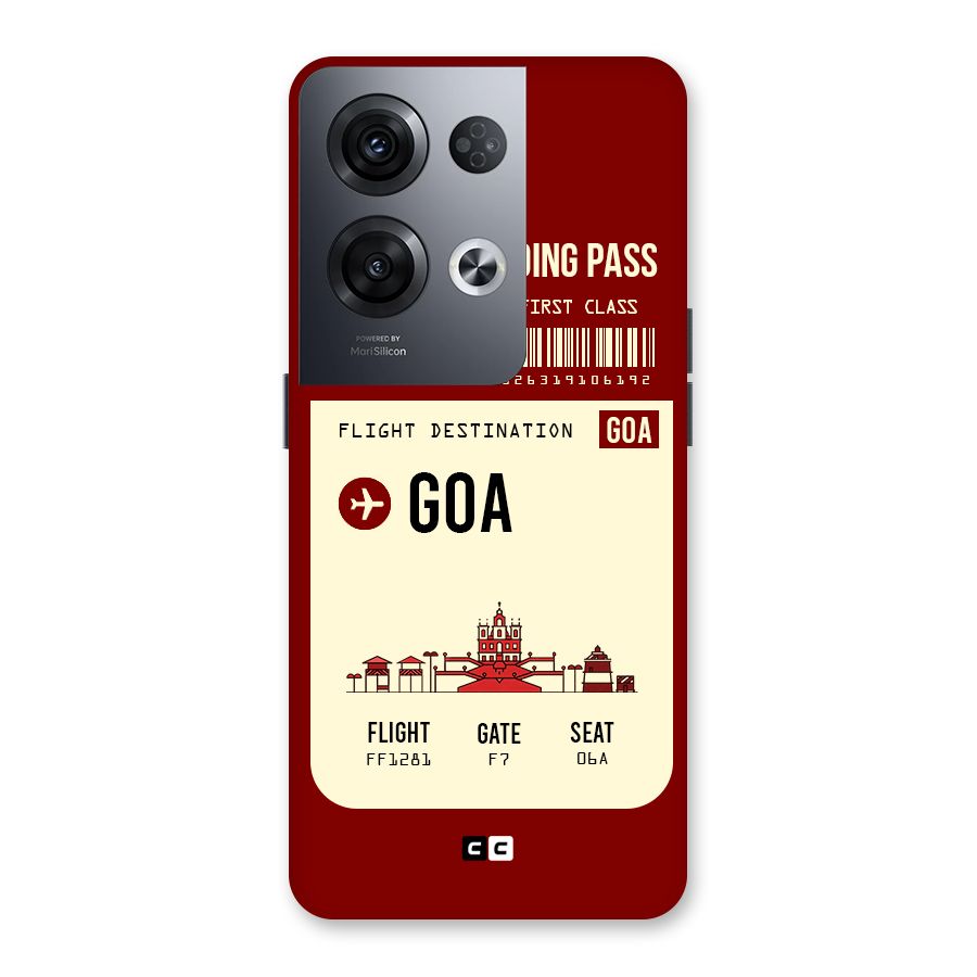 Goa Boarding Pass Back Case for Oppo Reno8 Pro 5G