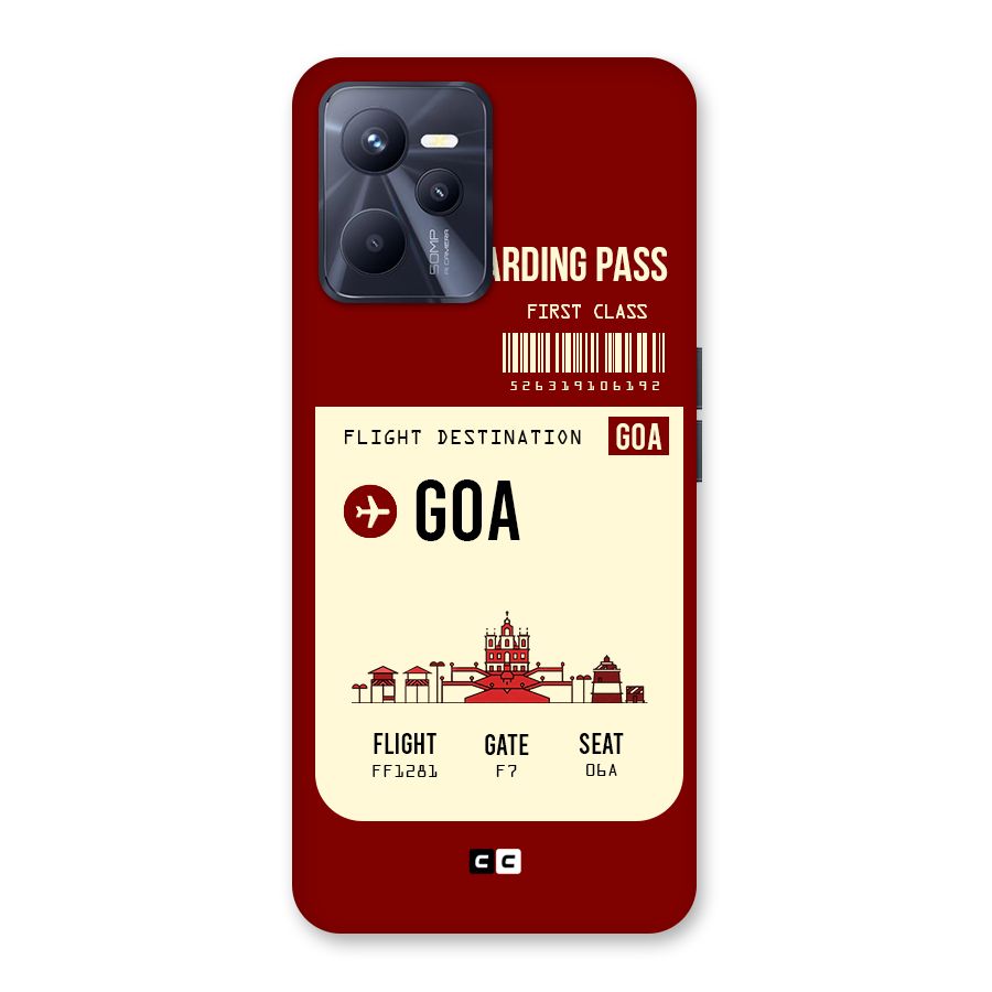 Goa Boarding Pass Back Case for Realme C35