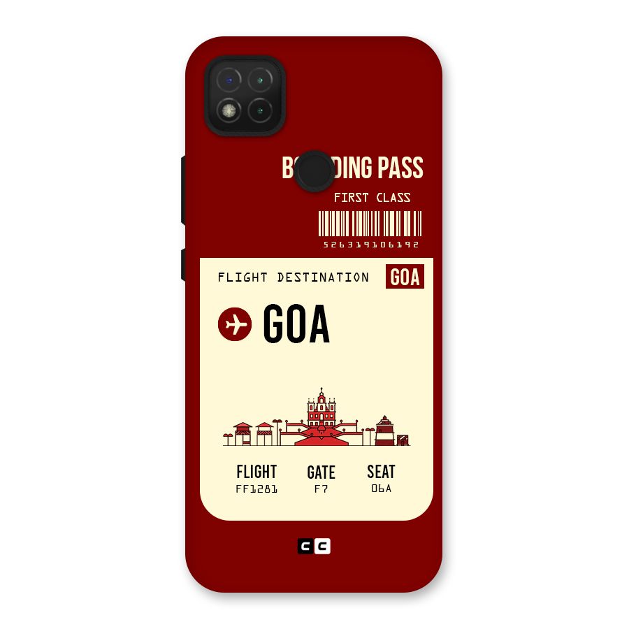 Goa Boarding Pass Back Case for Redmi 9 Activ