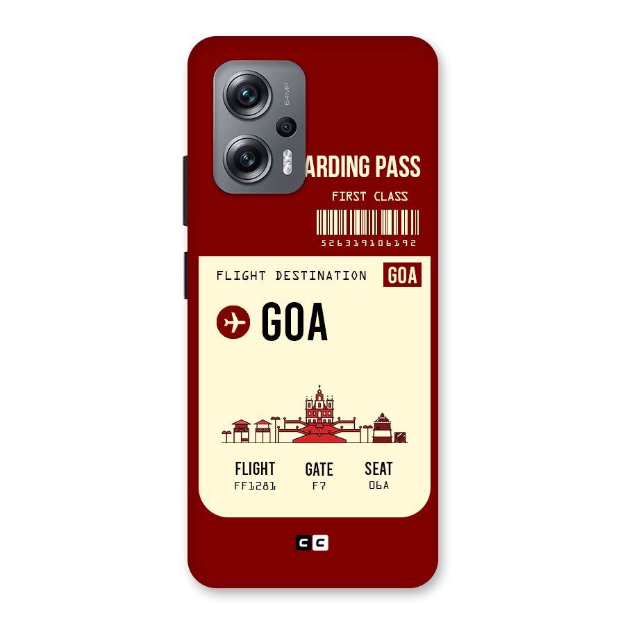 Goa Boarding Pass Back Case for Redmi K50i