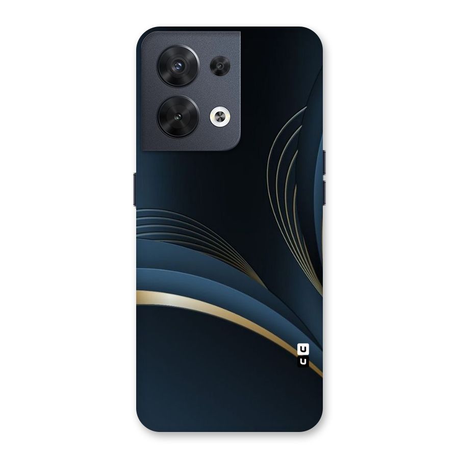 Gold Blue Beauty Back Case for Oppo Reno8 5G