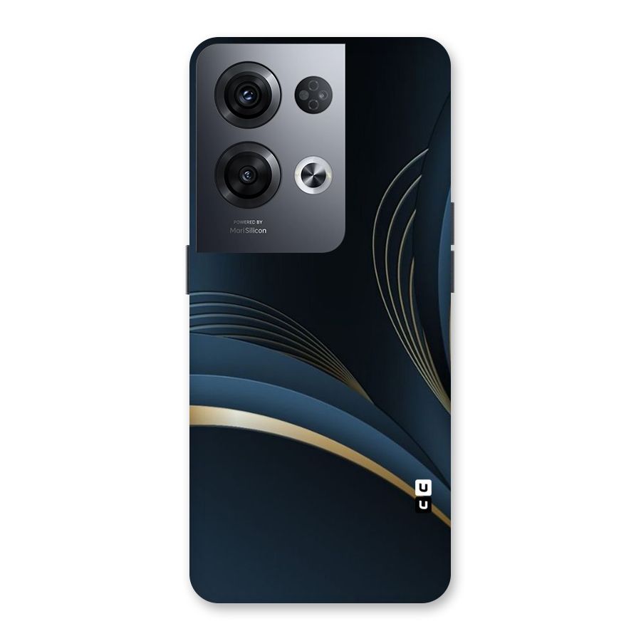 Gold Blue Beauty Back Case for Oppo Reno8 Pro 5G