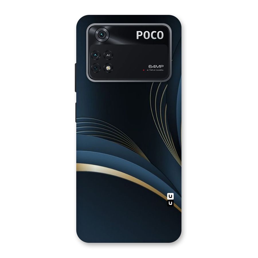 Gold Blue Beauty Back Case for Poco M4 Pro 4G