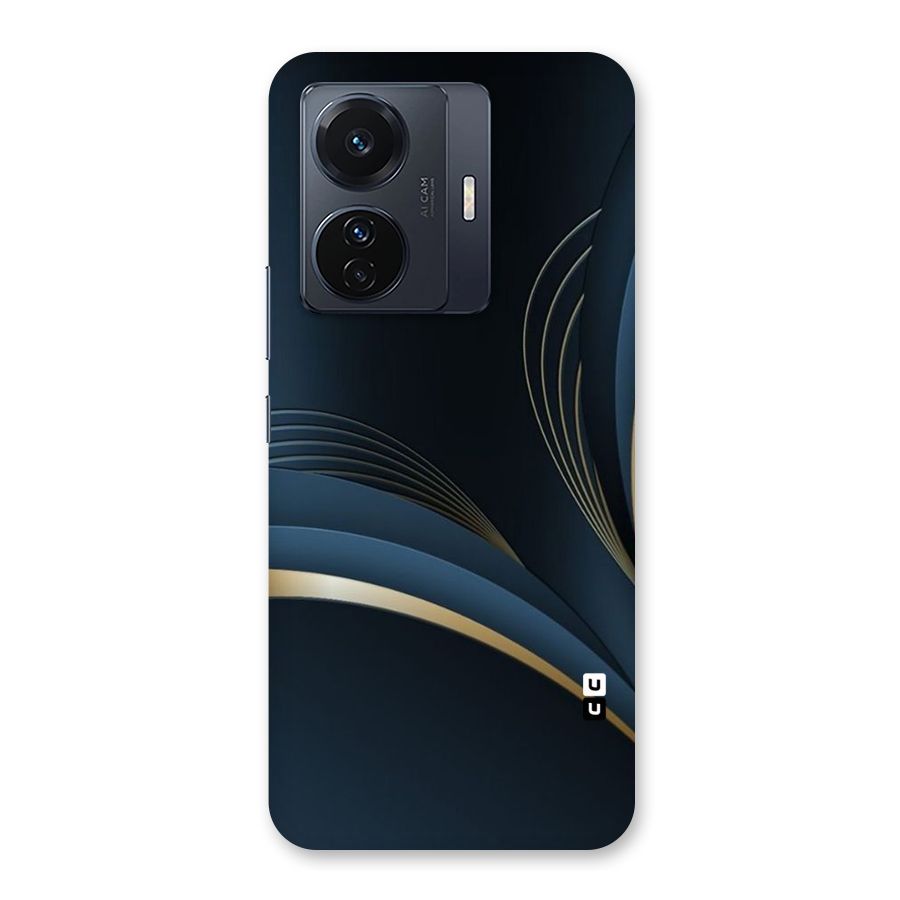 Gold Blue Beauty Back Case for Vivo T1 Pro