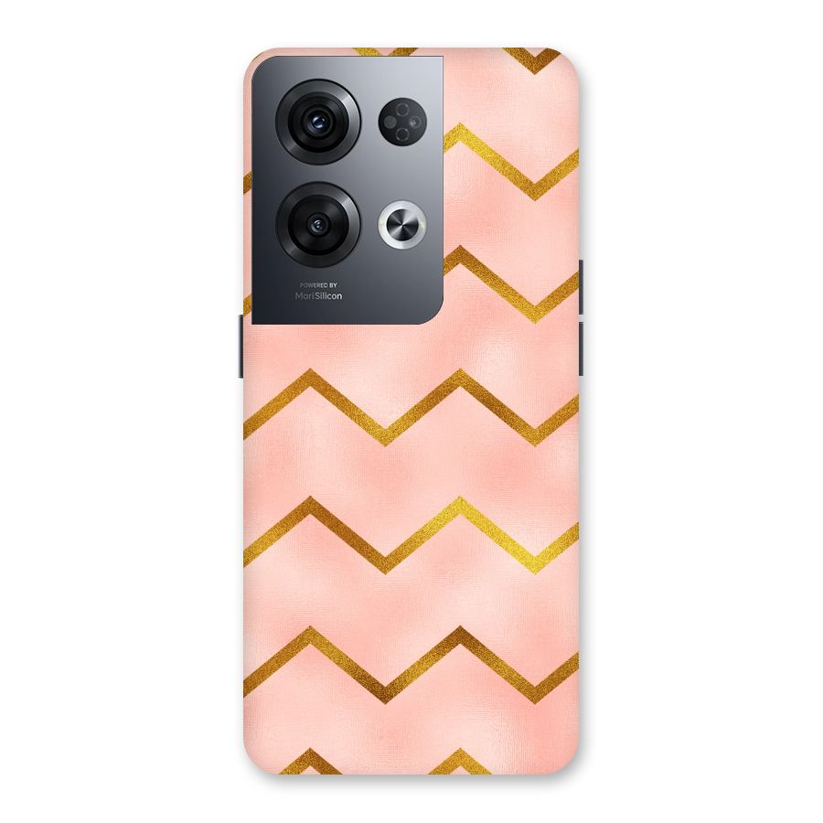 Gold Pink Pattern Back Case for Oppo Reno8 Pro 5G