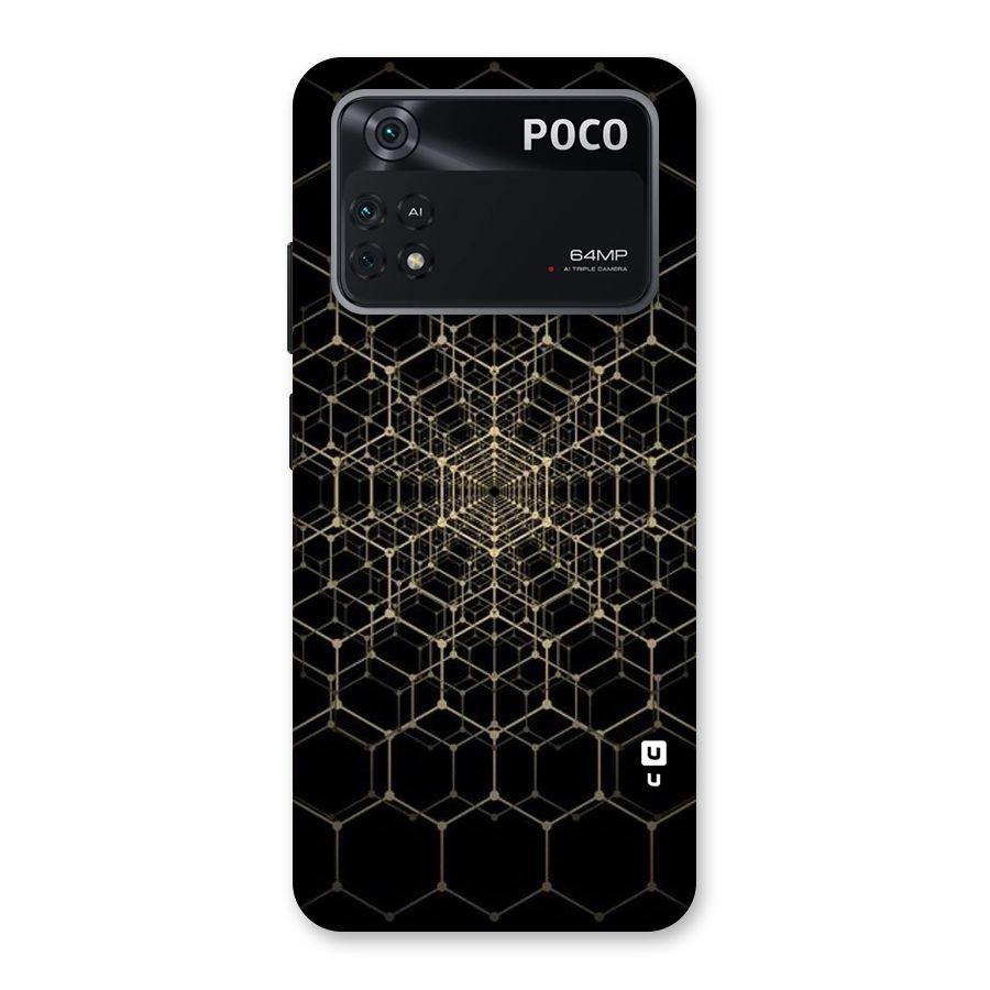 Gold Web Back Case for Poco M4 Pro 4G