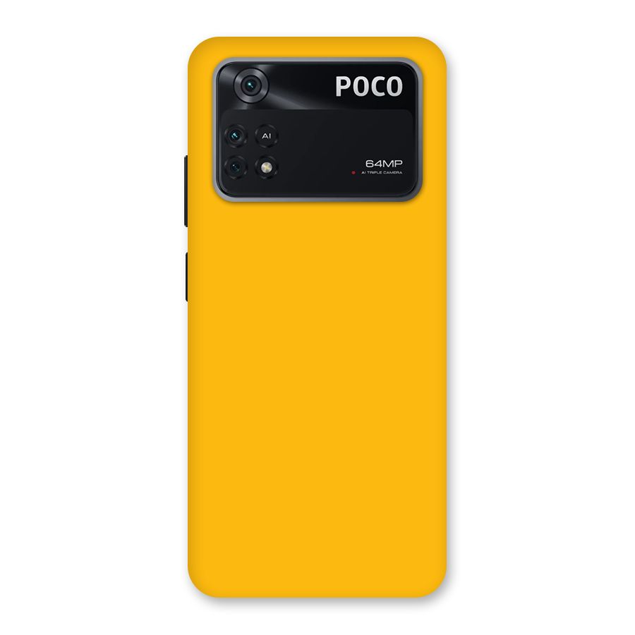 Gold Yellow Back Case for Poco M4 Pro 4G