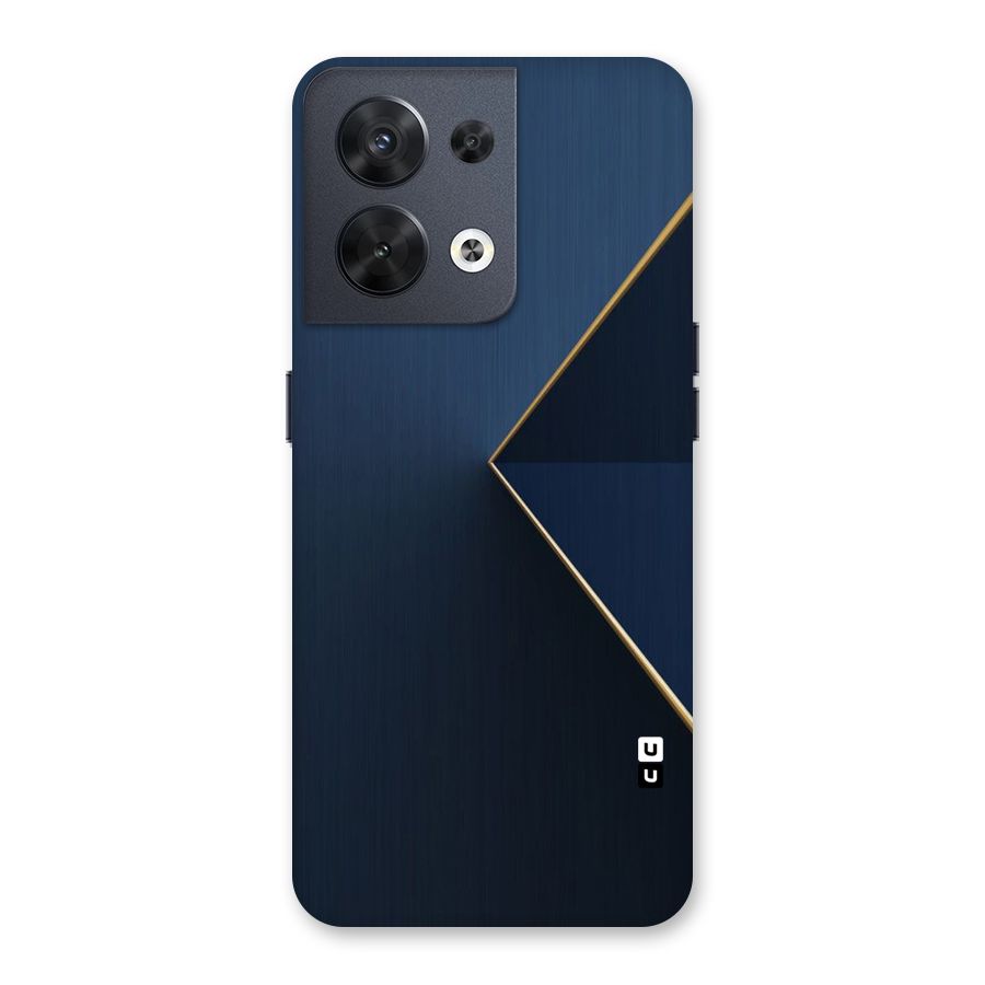 Golden Blue Triangle Back Case for Oppo Reno8 5G