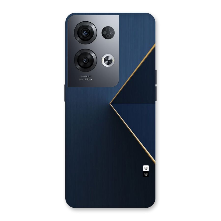 Golden Blue Triangle Back Case for Oppo Reno8 Pro 5G