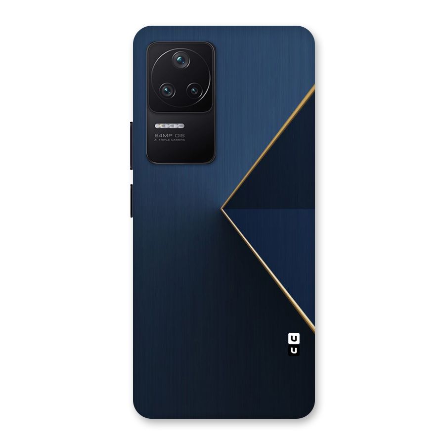 Golden Blue Triangle Back Case for Poco F4 5G