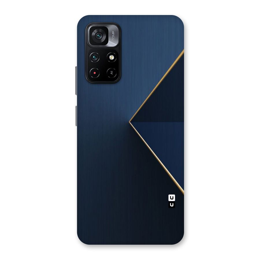 Golden Blue Triangle Back Case for Poco M4 Pro 5G