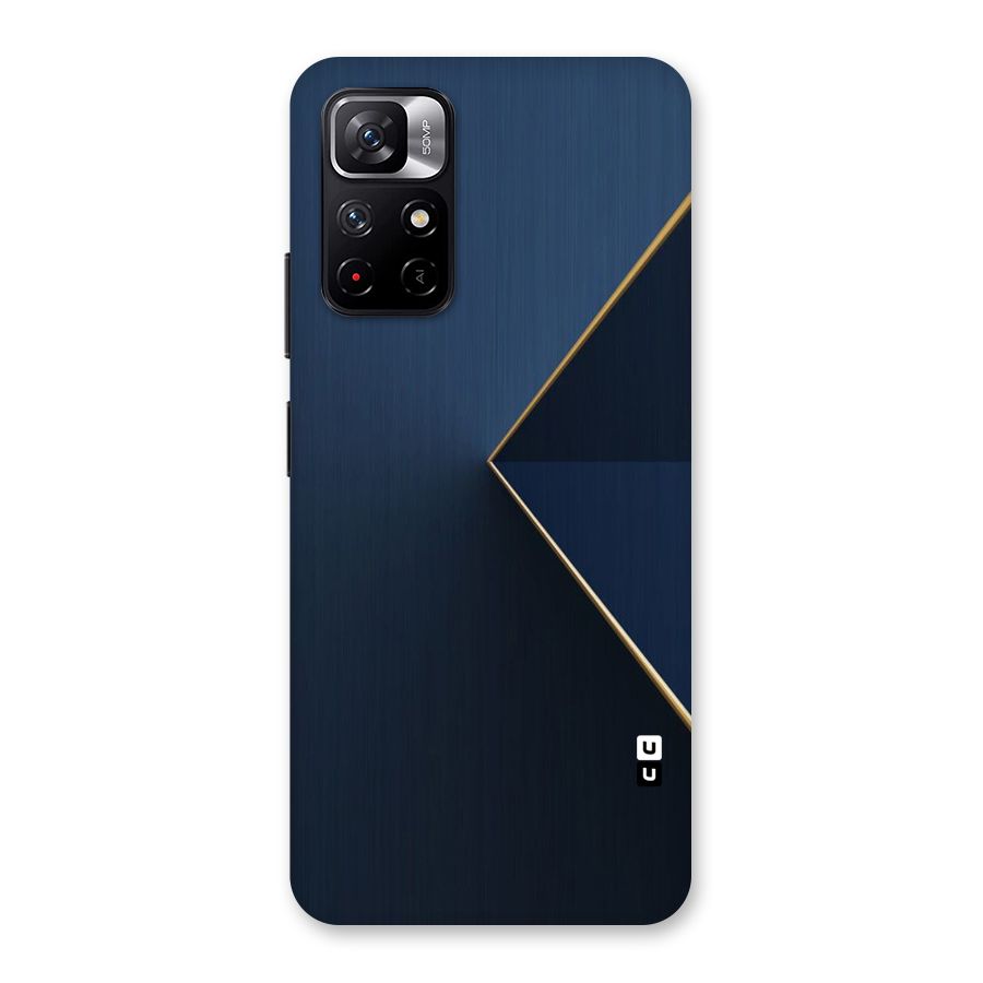 Golden Blue Triangle Back Case for Redmi Note 11T 5G