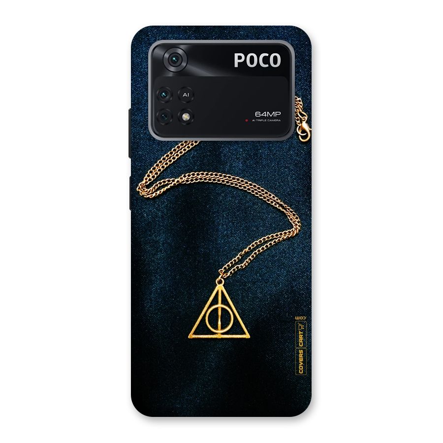 Golden Chain Back Case for Poco M4 Pro 4G