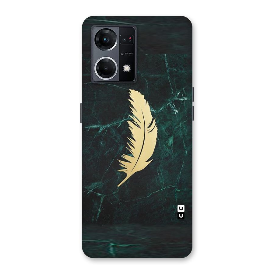 Golden Feather Glass Back Case for Oppo F21 Pro 5G