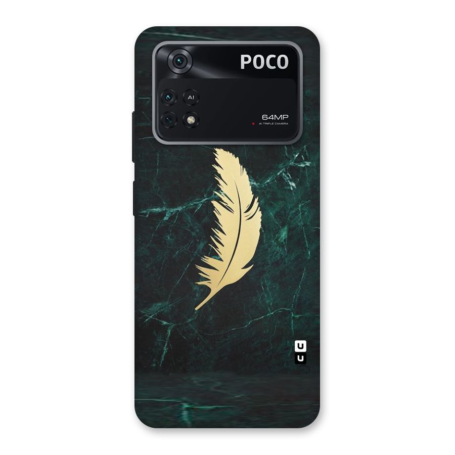Golden Feather Back Case for Poco M4 Pro 4G