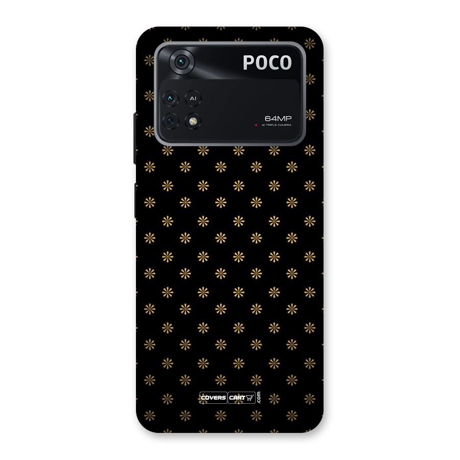 Golden Flowers Back Case for Poco M4 Pro 4G