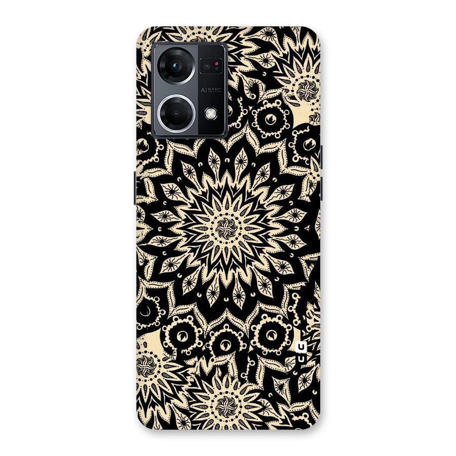 Golden Mandala Glass Back Case for Oppo F21 Pro 5G