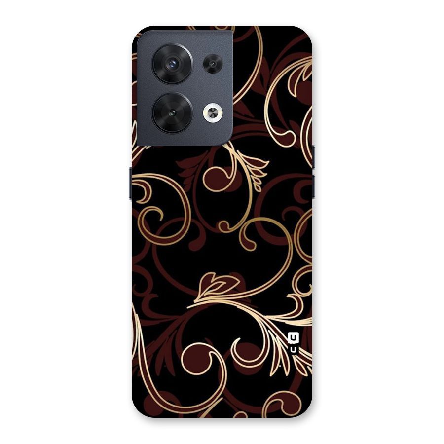 Golden Maroon Beauty Back Case for Oppo Reno8 5G