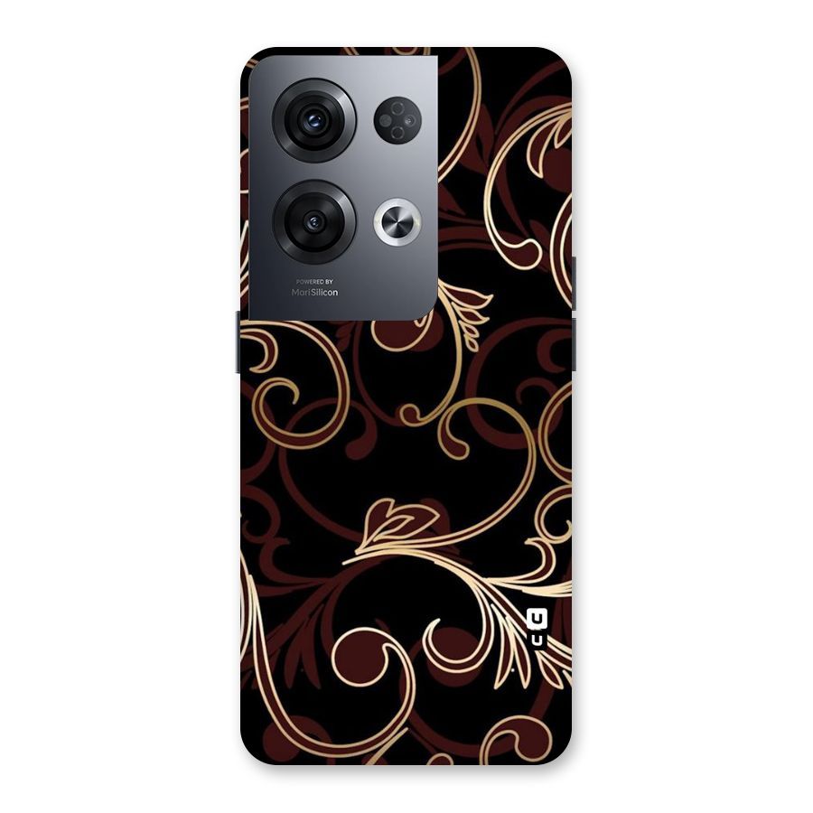 Golden Maroon Beauty Back Case for Oppo Reno8 Pro 5G