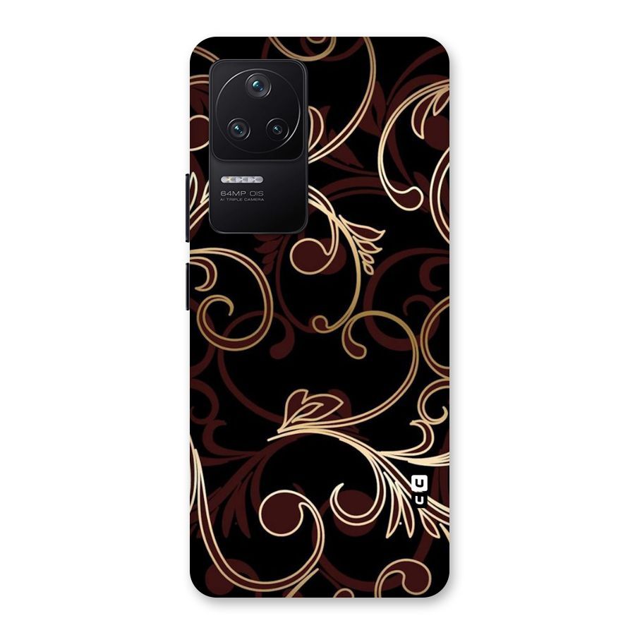 Golden Maroon Beauty Back Case for Poco F4 5G