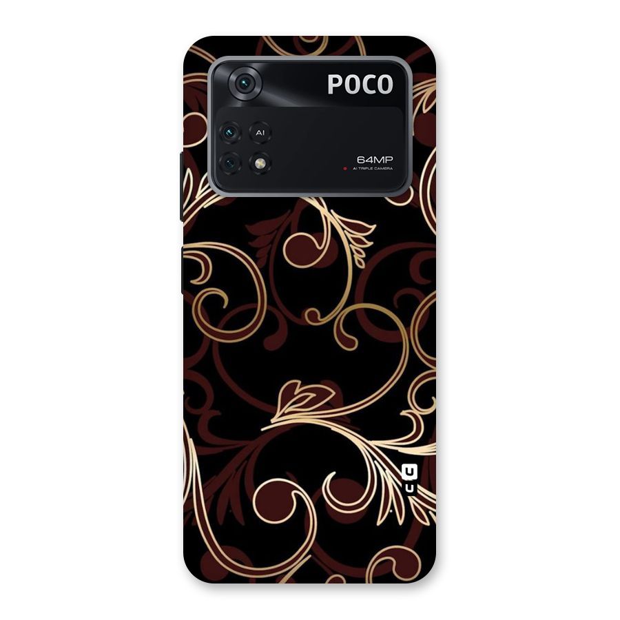 Golden Maroon Beauty Back Case for Poco M4 Pro 4G