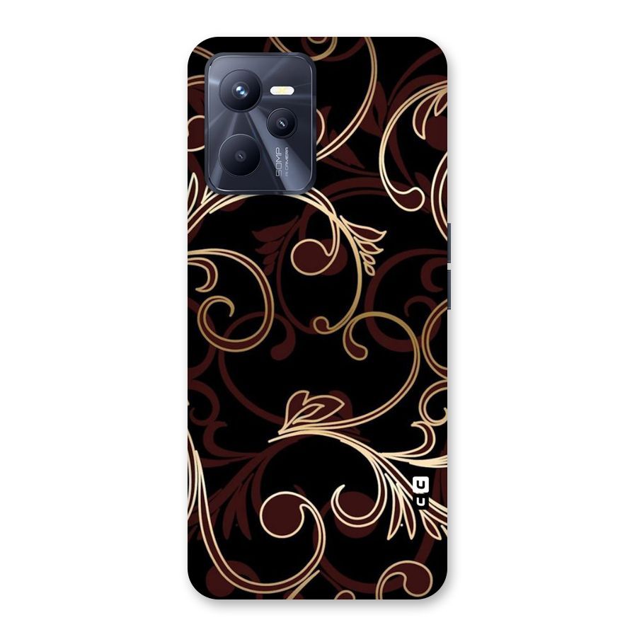 Golden Maroon Beauty Back Case for Realme C35