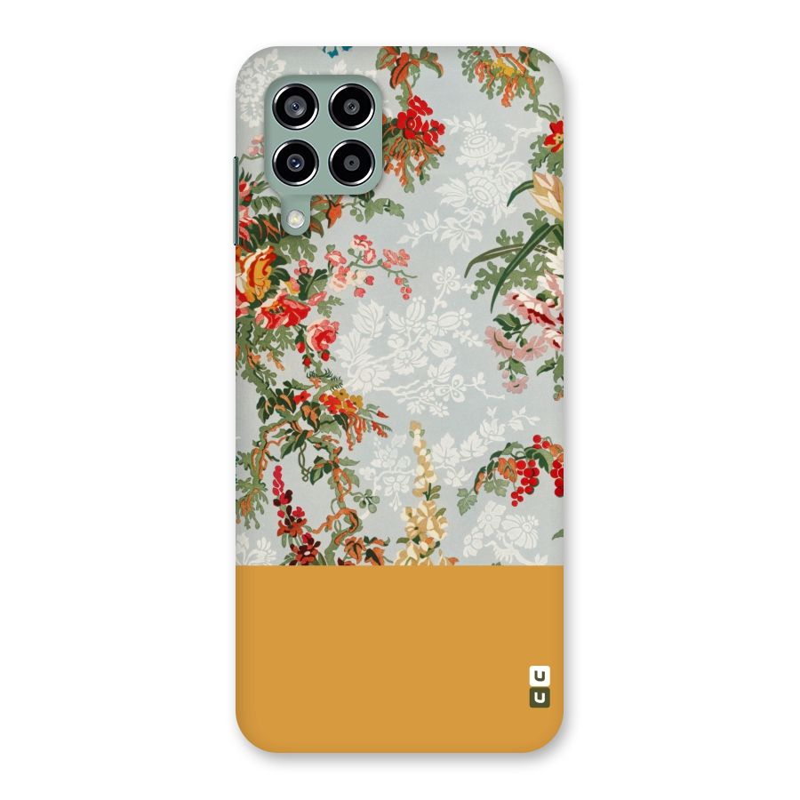 Golden Stripe on Floral Back Case for Galaxy M33