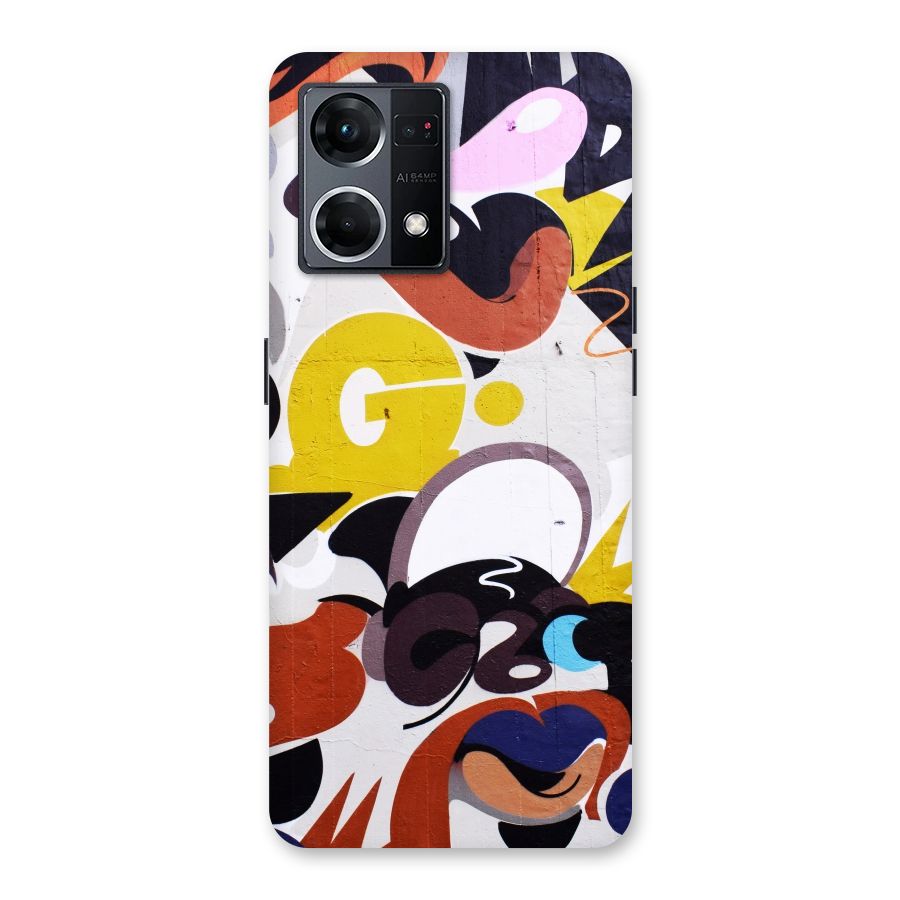 Graffiti Wall Glass Back Case for Oppo F21 Pro 5G