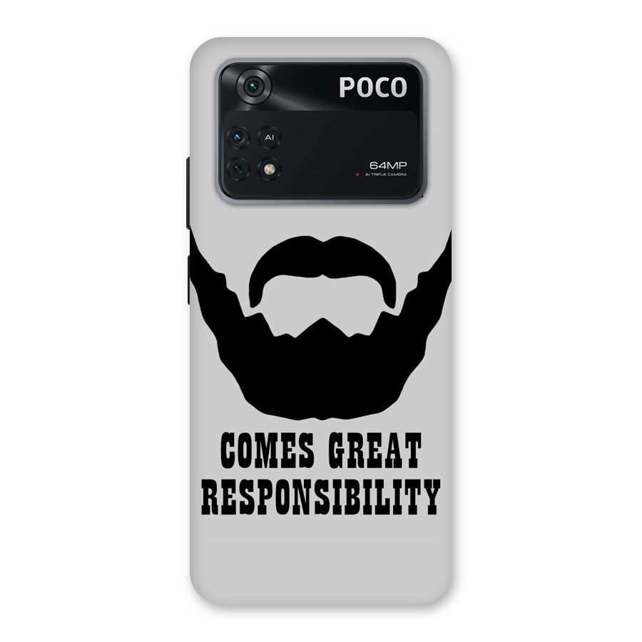Great Beard Great Responsibility Back Case for Poco M4 Pro 4G