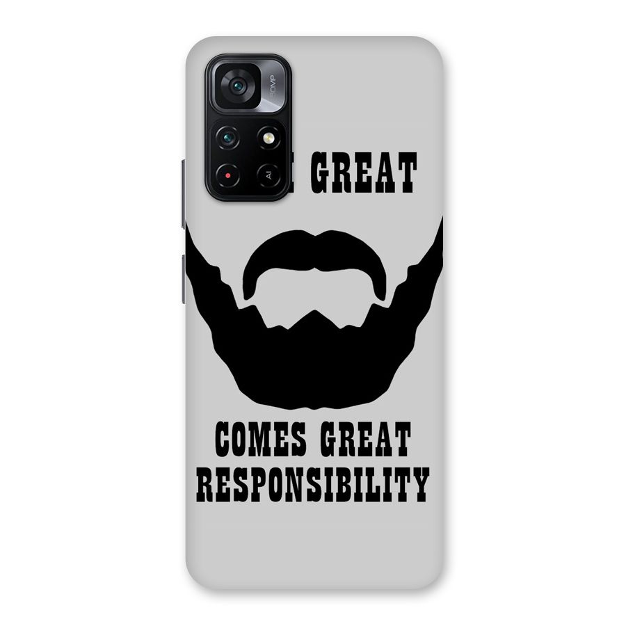 Great Beard Great Responsibility Back Case for Poco M4 Pro 5G