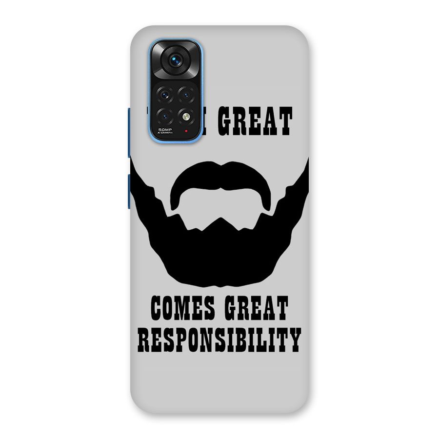Great Beard Great Responsibility Back Case for Redmi Note 11S