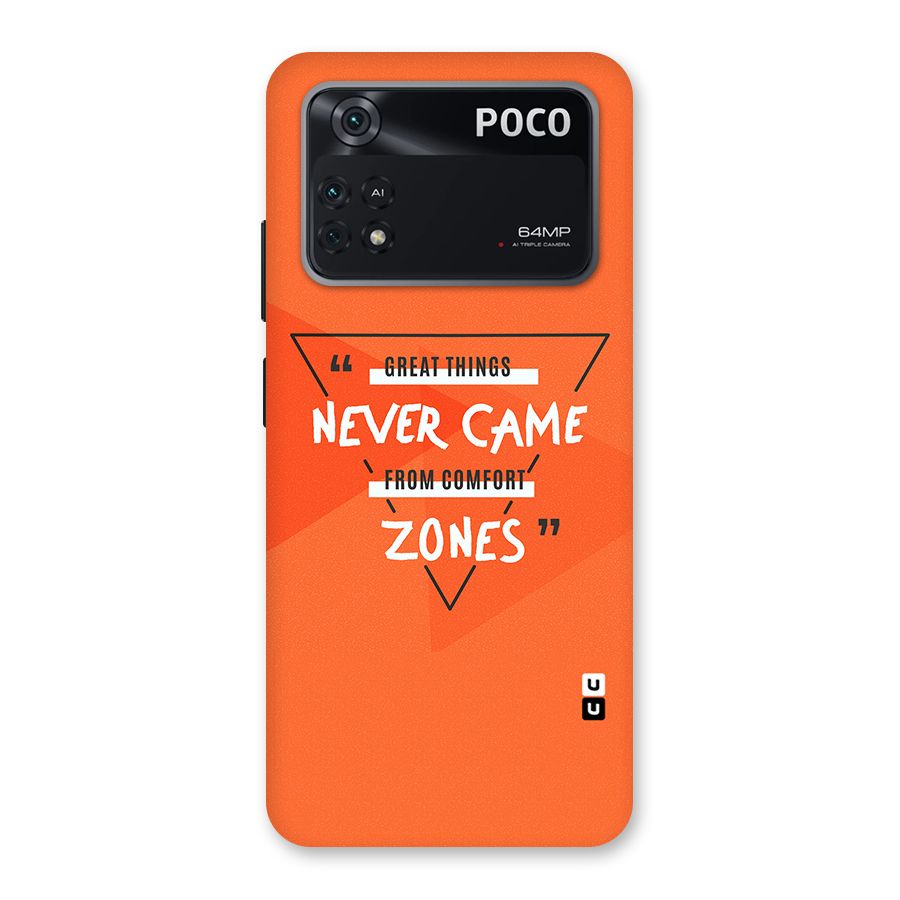 Great Things Comfort Zones Back Case for Poco M4 Pro 4G