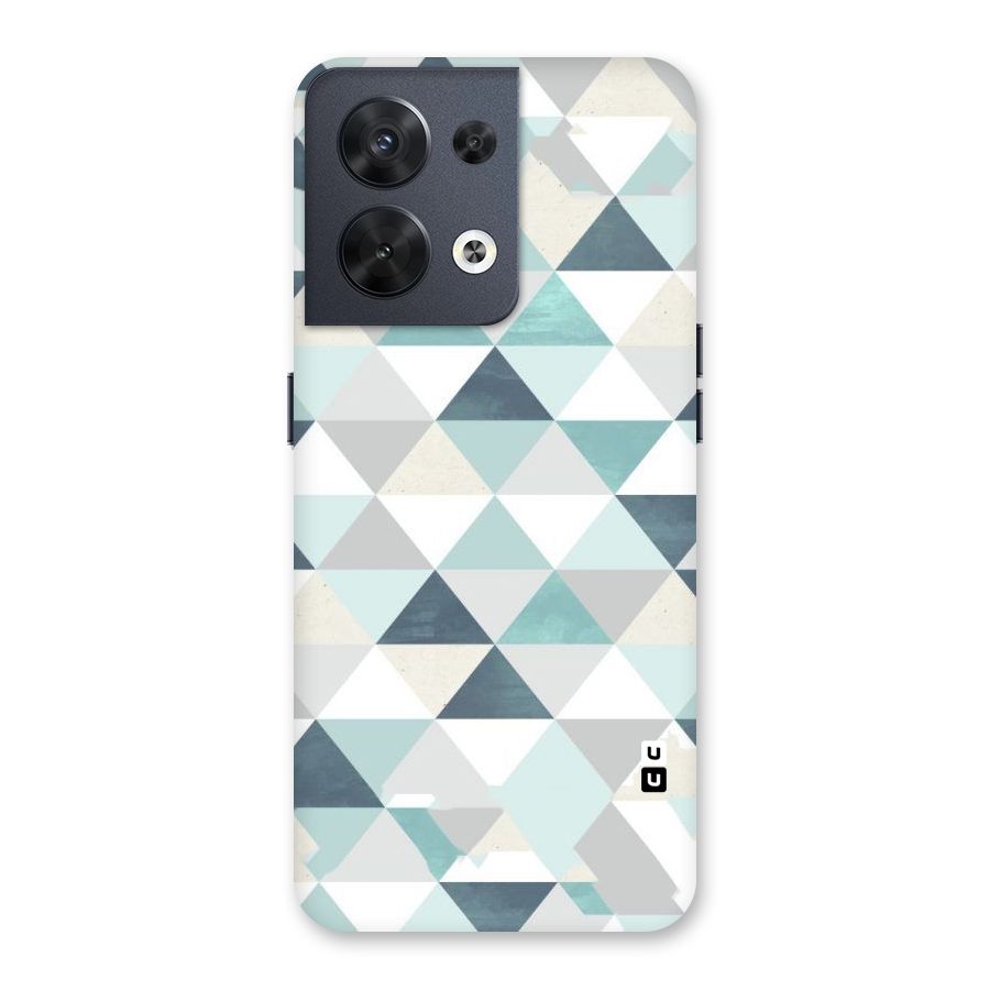 Green And Grey Pattern Back Case for Oppo Reno8 5G