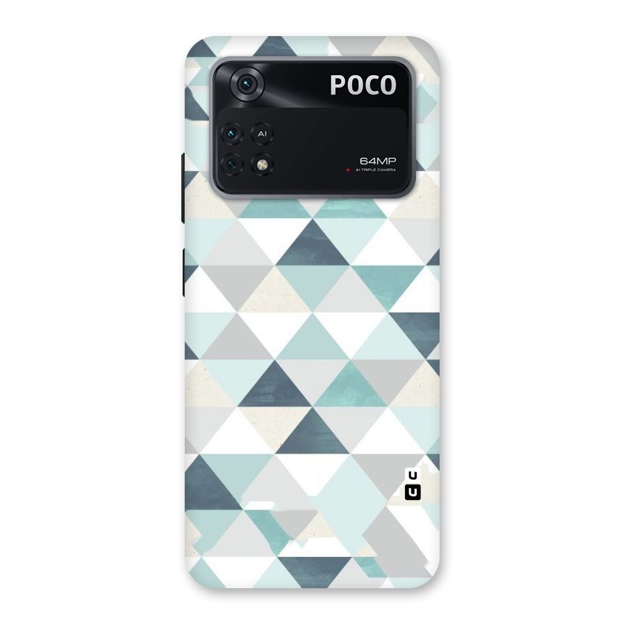 Green And Grey Pattern Back Case for Poco M4 Pro 4G