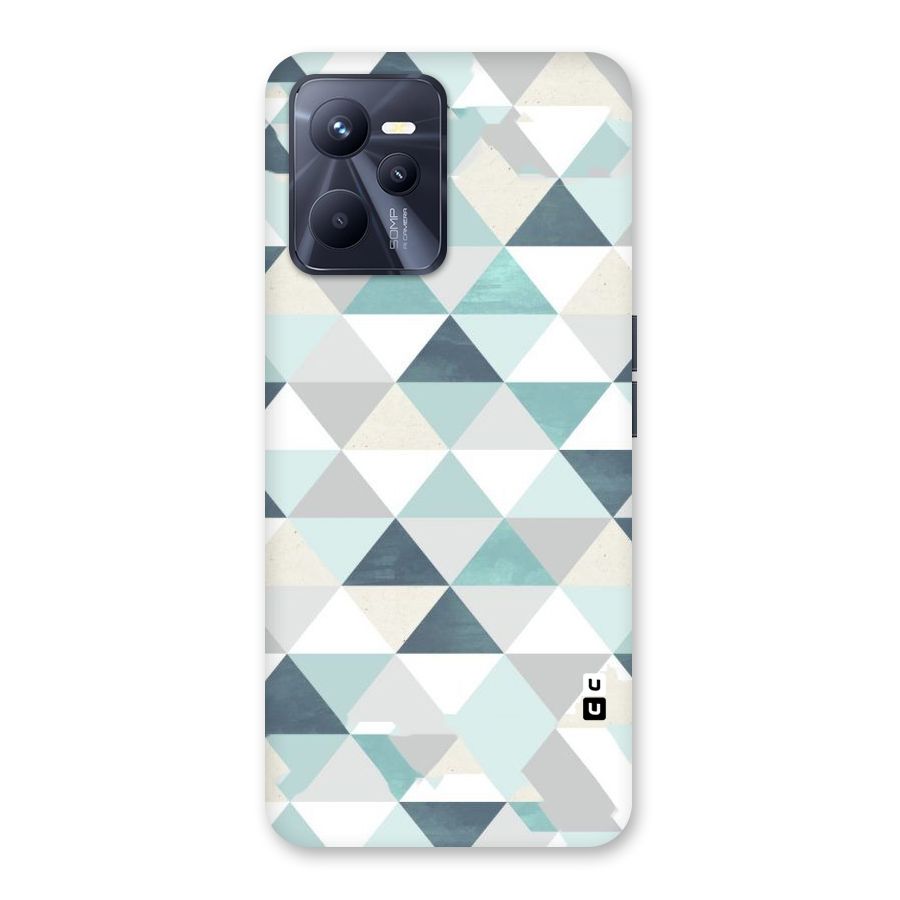 Green And Grey Pattern Back Case for Realme C35
