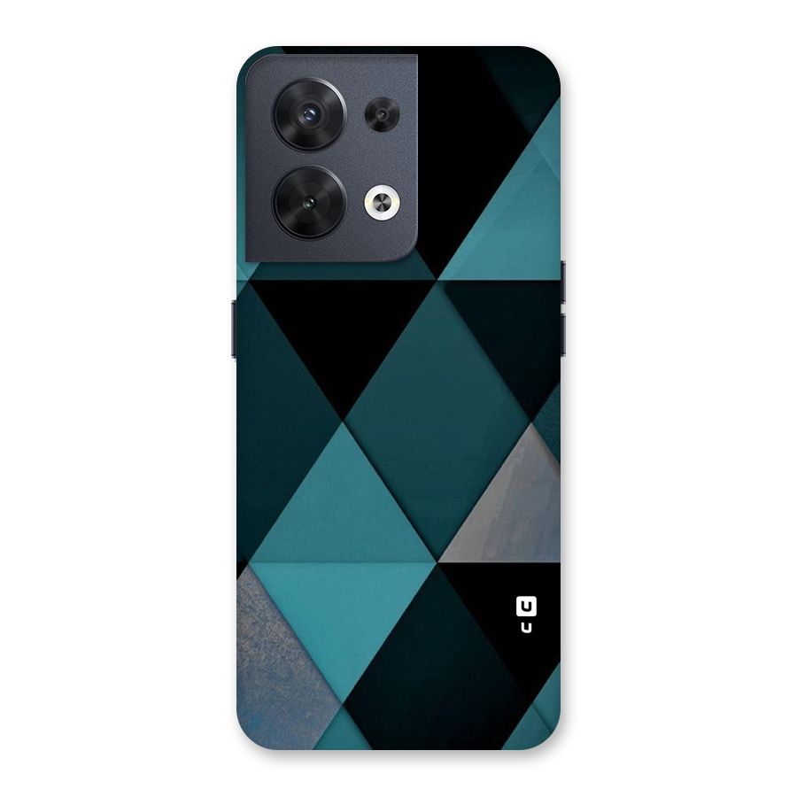 Green Black Shapes Back Case for Oppo Reno8 5G