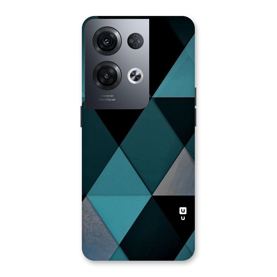 Green Black Shapes Back Case for Oppo Reno8 Pro 5G